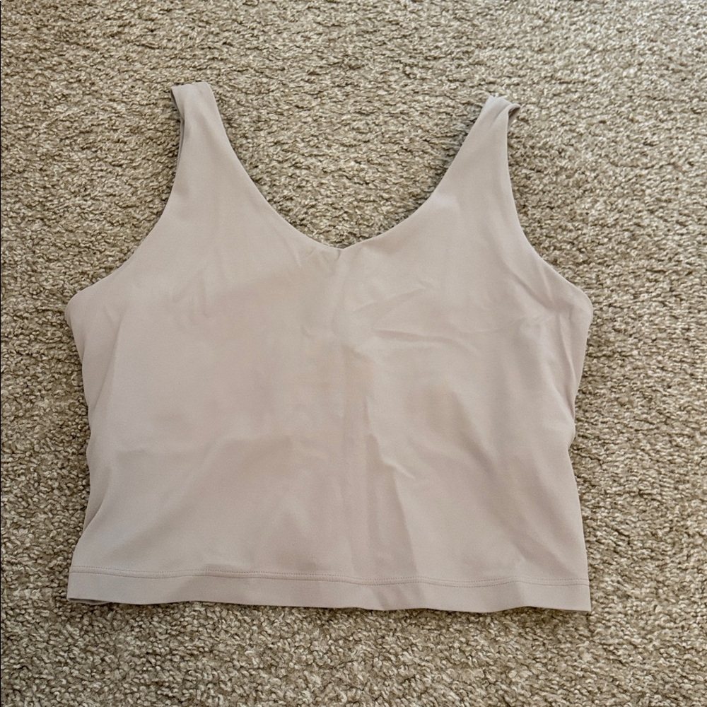 Athleta Gray/Taupe Transcend V-Neck Crop Sports Bra D-DD - Picture 8 of 9